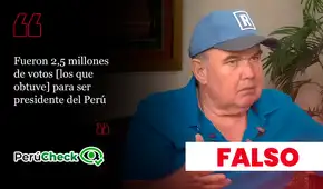 Rafael López Aliaga no obtuvo 2,5 millones de votos en su candidatura presidencial