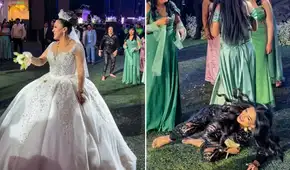 Micheille Soifer se descontrola y se lanza por el bouquet en boda en Juliaca: "Lo doy todo y más"