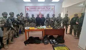 Fuerzas Armadas incautan arsenal de guerra y capturan a dos personas en Pataz