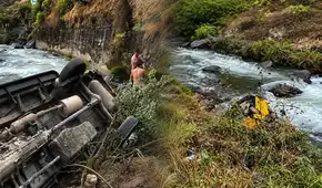 Carretera Central: miniván con pasajeros se despista y cae al río Rímac en Chicla dejando seis heridos
