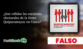 La encuesta de Quipucamayoc no tiene ficha técnica, ni tiene validez ante el JNE