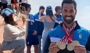 Maju Mantilla reaparece junto a Gustavo Salcedo y causa revuelo al entregarle un premio en evento deportivo