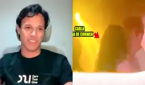Alonso Grimaldo sorprende al revelar que conoce quién grabó su beso con Carla Campos Salazar, exprometida de Curwen: “Estaba dentro del box”