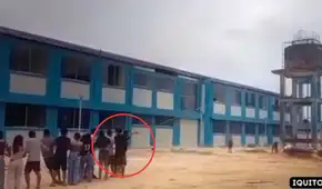 Impactante video previo a la tragedia en Iquitos: escolares jalaban con sogas un tanque de agua antes de que la estructura colapsara