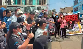 Trabajadores de tres sindicatos protestan contra la Diris Lima Norte por pagos pendientes desde hace 5 meses