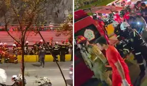 Accidente en la av. Javier Prado: rescatistas caen de vehículo cerca de la Vía Expresa y estación del Metropolitano