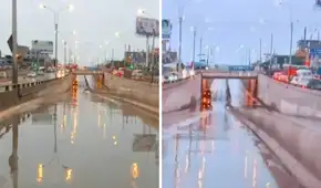 Llovizna provoca aniego y obliga al cierre del bypass de la av. Pachacútec en Villa María del Triunfo