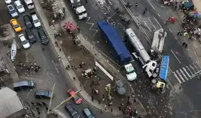 Choque múltiple causa intenso tráfico en la Panamericana Norte: accidente deja un chofer muerto