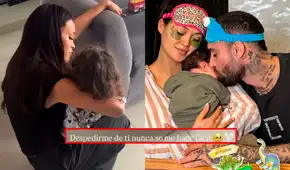 Angie Arizaga se despide de su pequeño hijo con Jota Benz y le dedica conmovedor mensaje: "No es fácil"
