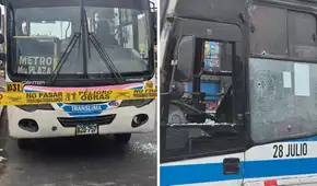 Atacan bus de la empresa Translima en Los Olivos: chofer fue evacuado debido a lesiones por la rotura de ventana