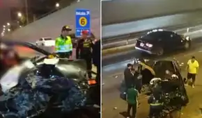 Conductor sobrevive tras violento accidente en la Vía Expresa: vehículo quedó completamente destrozado