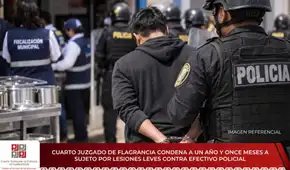 Chiclayo: condenan a sujeto por agredir a efectivo policial durante operativo