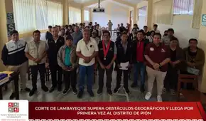 Corte de Lambayeque llega por primera vez a Pión para acercar servicios de justicia