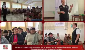 Pión: ODAJUP Lambayeque orienta a población sobre funciones del juez de paz