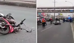 Motociclista muere en accidente de tránsito y genera fuerte tráfico en la Panamericana Norte