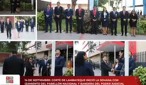 Corte de Lambayeque inicia la semana con izamiento del Pabellón Nacional