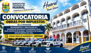Municipalidad de Huaral convoca a empresa privada supervisora para Obras por Impuestos