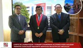 Corte de Lambayeque y SUNARP coordinan acciones para agilizar trámites judiciales Corte de Lambayeque y SUNARP coordinan acciones para agilizar trámites judiciales