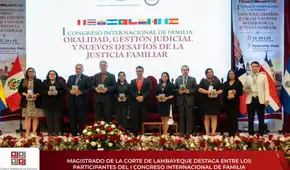 Magistrado de la Corte de Lambayeque obtiene tercer lugar en Congreso Internacional de Familia