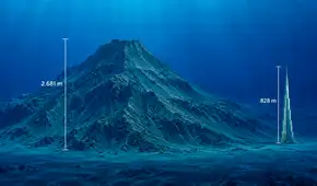 El gigantesco monte submarino entre Perú y Chile que se eleva más de 2,4 km y triplica la altura del edificio más alto del mundo