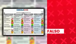 Esta imagen no muestra la cédula de sufragio oficial que se utilizará en Puno para las Elecciones Regionales y Municipales 2026