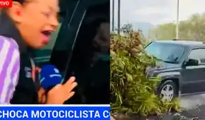 Atropellan a reportera y camarógrafo en pleno programa EN VIVO y genera conmoción: terrible hecho quedó grabado en video