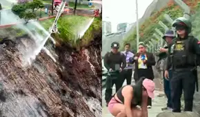 Hallan a hombre con quemaduras en acantilado de la Costa Verde en medio del incendio Hallan a hombre con quemaduras en acantilado de la Costa Verde en medio del incendio
