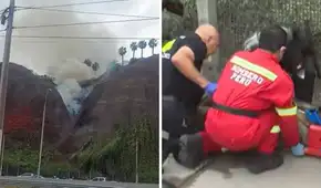 Identifican a hombre herido por incendio en la Costa Verde: PNP lo considera presunto sospechoso del siniestro