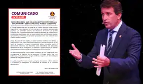 Colegio Médico del Perú rechaza expresiones de Rafael Santos sobre ciudadanos de Cusco: "El pueblo cusqueño merece respeto"