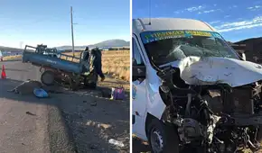 Tragedia en Puno: chofer y pareja de esposos mueren en choque entre minivan y motocarga en vía Juliaca-Capachica