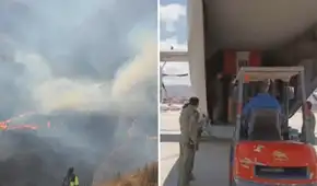 FAP envía avión Spartan y helicóptero MI-17 para combatir incendio forestal en Cusco
