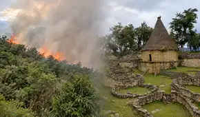 Incendio forestal en Amazonas pone en alerta a Kuélap: fuego se registra cerca del complejo arqueológico