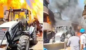 Violento desalojo en Huancayo: Lanzan combustible encendido contra trabajadores municipales y dejan nueve heridos