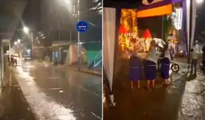 Lluvias de fuerte intensidad en Piura provocan aniegos y obligan a suspender procesión del Señor de los Milagros