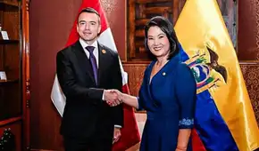 Keiko Fujimori y Daniel Noboa, presidente de Ecuador, se reúnen en Lima en medio de crisis de seguridad fronteriza