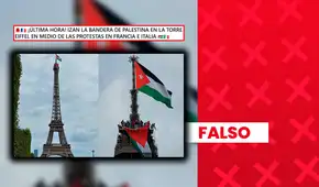 Es falso el video del izamiento de una supuesta "bandera palestina" en la Torre Eiffel: se trata de una de Jordania y, además, fue generado con IA