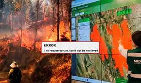 Plataforma de monitoreo de incendio forestales de SERFOR permanece inaccesible, mientras se reportan cientos de focos de calor