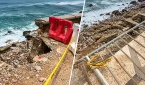 Pisos resquebrajados y rejas caídas: el fuerte oleaje agrava el deterioro del malecón de La Herradura Pisos resquebrajados y rejas caídas: el fuerte oleaje agrava el deterioro del malecón de La Herradura