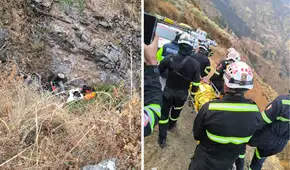 Rescatan con vida a estudiante de San Marcos que cayó a quebrada durante excursión en Huarochirí
