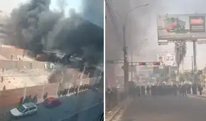 Fuerte incendio durante intento de desalojo afecta UTP en Santa Clara y moviliza a la Policía en la Carretera Central Fuerte incendio durante intento de desalojo afecta UTP en Santa Clara y moviliza a la Policía en la Carretera Central