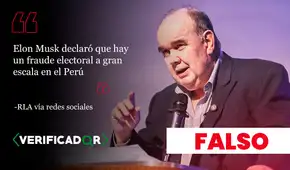 Es falso que Elon Musk haya señalado un presunto fraude electoral en el Perú, como lo afirma Rafael López Aliaga