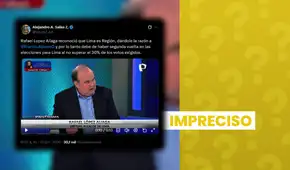 Es impreciso el post que vinculaba declaraciones de Rafael López Aliaga en 2022 con el reciente pedido de segunda vuelta en Lima de Avanza País Es impreciso el post que vinculaba declaraciones de Rafael López Aliaga en 2022 con el reciente pedido de segunda vuelta en Lima de Avanza País
