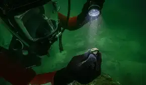 El primer anillo con sello que muestra al faro de Alejandría descubierto en un puerto antiguo sumergido de Egipto