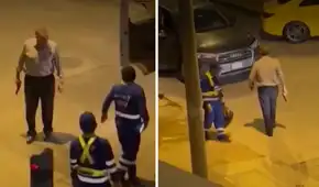 Policía en retiro amenazó con su pistola a trabajadores de limpieza en Miraflores: fue detenido y será denunciado ante la Fiscalía