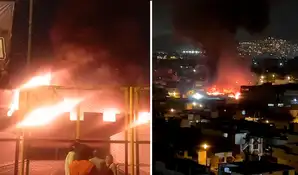 Voraz incendio consume fábrica textil y moviliza 16 unidades de bomberos en Surco