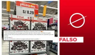 Plaza Vea no promociona ollas antiadherentes Tefal en línea: el anuncio es falso
