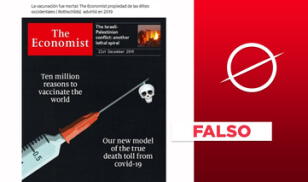 The Economist no advirtió que vacunación contra COVID-19 sería mortal: portada es falsa