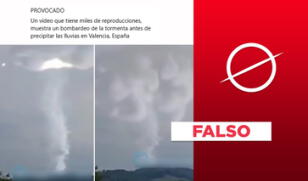 Video no muestra un “bombardeo de tormenta” que provocó lluvias en Valencia, España