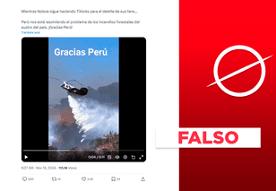 Video no muestra intervención de helicóptero peruano para apagar incendio forestal en Ecuador