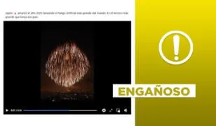 Video de fuegos artificiales no corresponde a la celebración del Año Nuevo 2025 en Japón